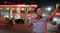 TRADEX célèbre 20 ans premières stations-service - station Nkolbikok by night